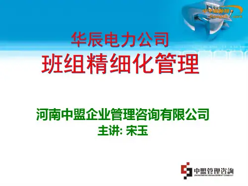 宋玉-班组精细化管理【中华讲师网】