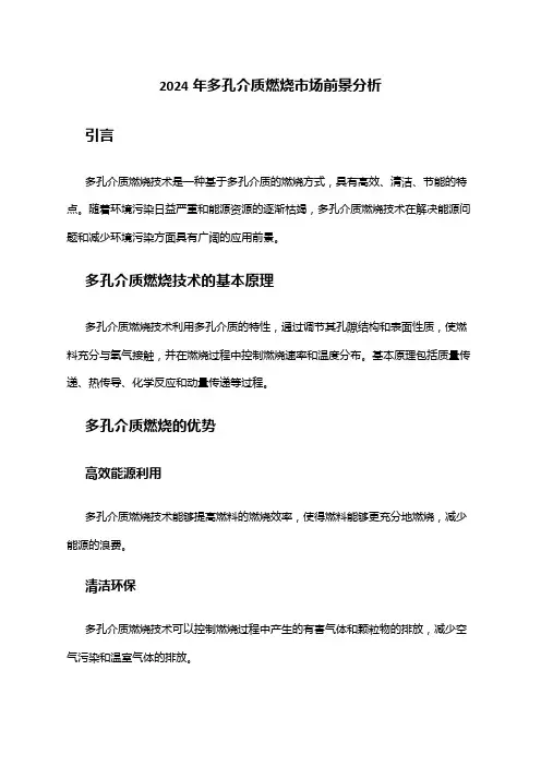2024年多孔介质燃烧市场前景分析