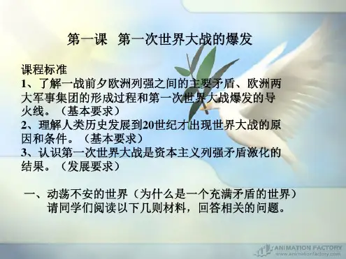 第1课第一次世界大战的爆发(公开课课件)资料