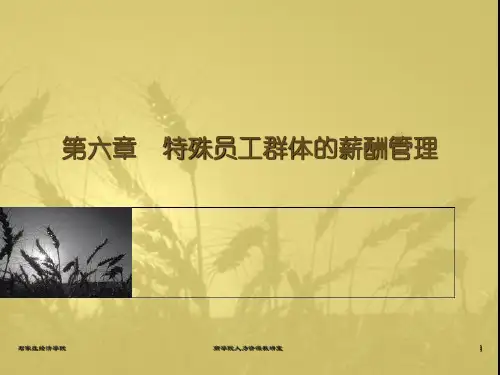 第六章--特殊员工群体的薪酬