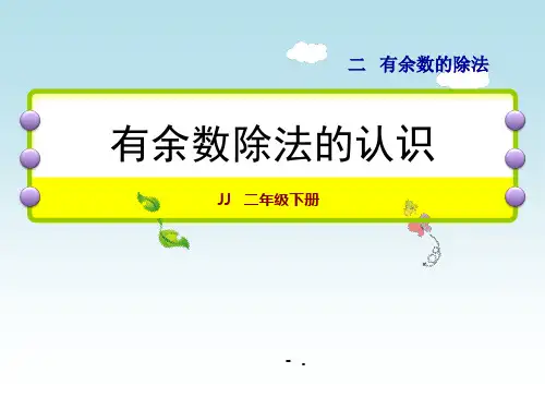 《有余数除法的认识》有余数的除法PPT课件
