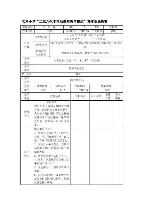 (口、耳、目)二