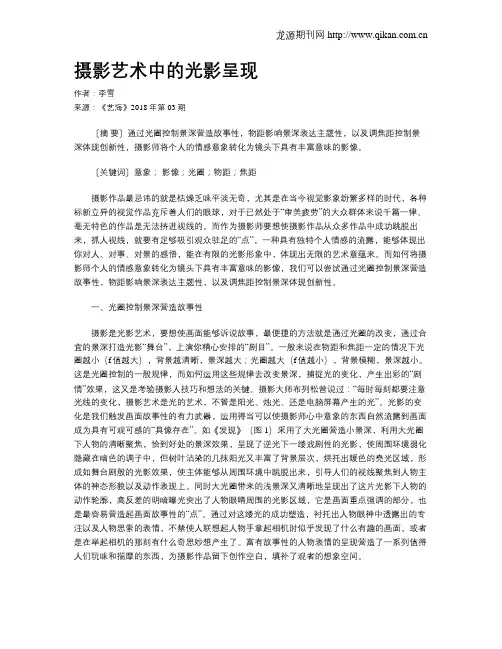 摄影艺术中的光影呈现