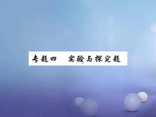 2017年中考物理总复习_第二轮专题能力提升专题四实验与探究题讲解本ppt课件