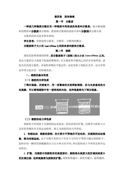 胶体溶液解析