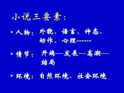 小说三要素.