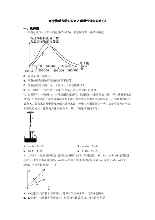 高考物理力学知识点之理想气体知识点(1)