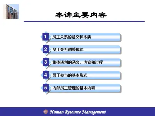 南开大学人力资源管理课件-10章 员工关系管理