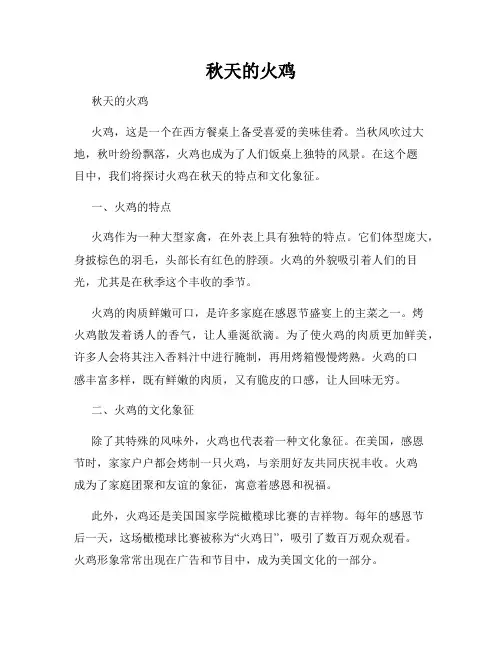 秋天的火鸡 