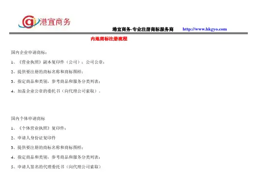 内地商标注册流程