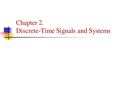 Chapter 2. Discrete-Time Signals and Systems