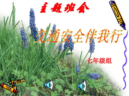 七年级主题班会交通安全伴我行PPT课件