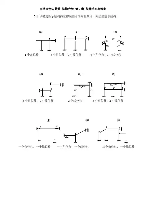 结构力学位移法整理.