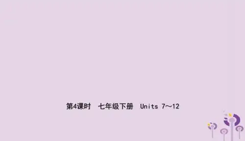 山东诗营市2019年中考英语总复习第4课时七下Units7_12课件20190107280