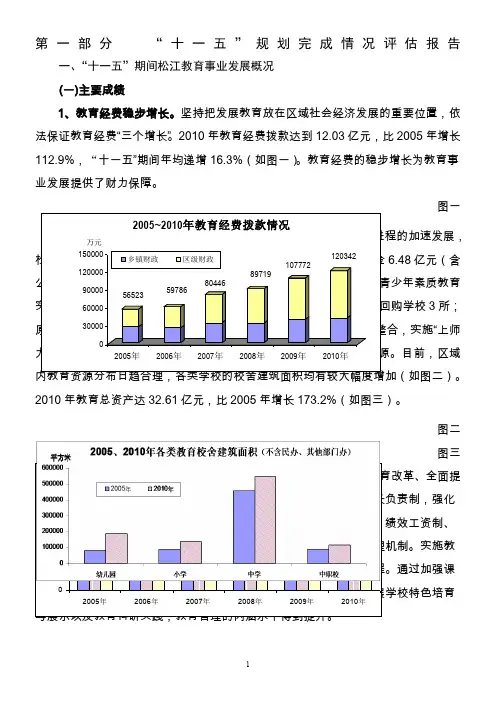十一五规划完成情况评价报告