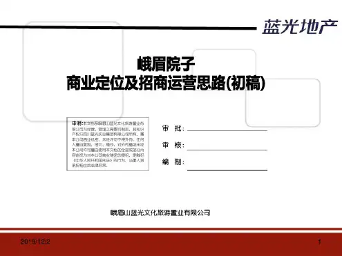 文旅特色小镇商业定位及执行方案(文档可编辑修改)