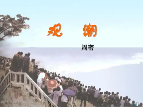 观潮获奖公开课