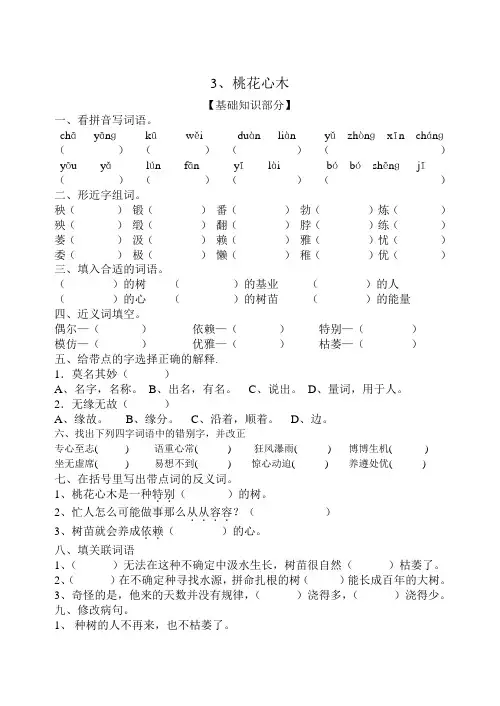 3桃花心木作业设计