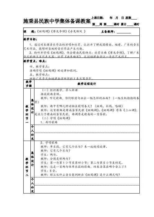 《斑鸠调》《赛龙夺锦》《赤兔嘶风 》9