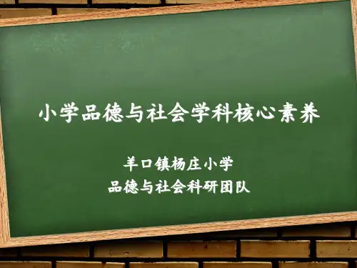 品德与社会学科核心素养