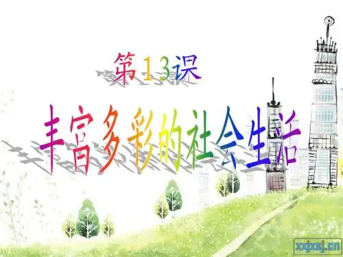 丰富多彩的社会生活(1)