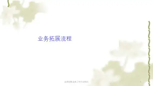 业务拓展(业务工作方法培训)课件