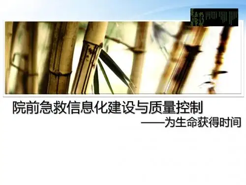 院前急救信息化建设与质量控制  ppt课件