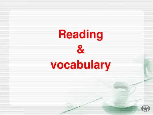 M4：Reading & vocabulary