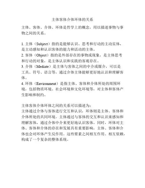 主体客体介体环体的关系