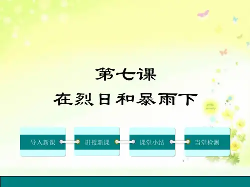九上语文7.在烈日和暴雨下课件