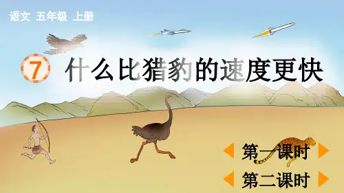 部编版五年级语文上册第7课《什么比猎豹的速度更快》优质教学PPT