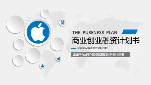时尚大气的商业创业融资计划书PPT模板