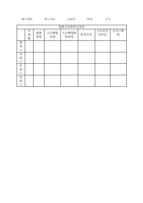 调查记录表