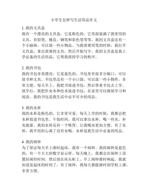 小学生怎样写生活用品作文