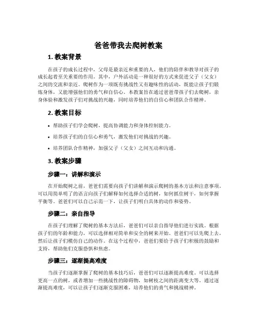 爸爸带我去爬树教案