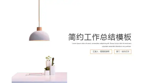 灯下光简约工作总结汇报模板精品示范23张