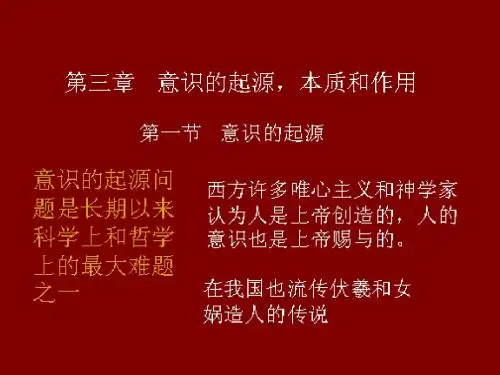 3第三章 意识的起源,本质和作用(演示)