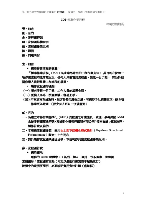 SOP标准作业流程.