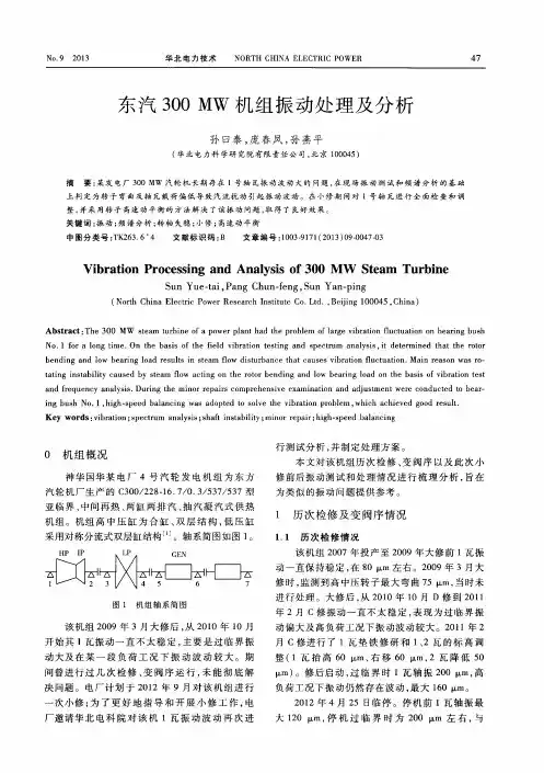 东汽300MW机组振动处理及分析