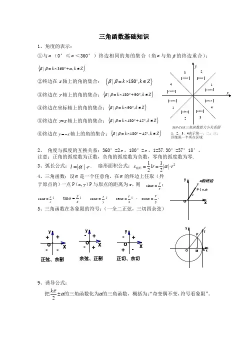 三角函数基本知识