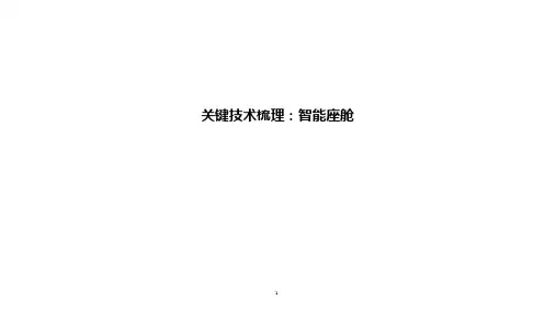 智能汽车软件在智能座舱中的应用及关键技术梳理(2021年)