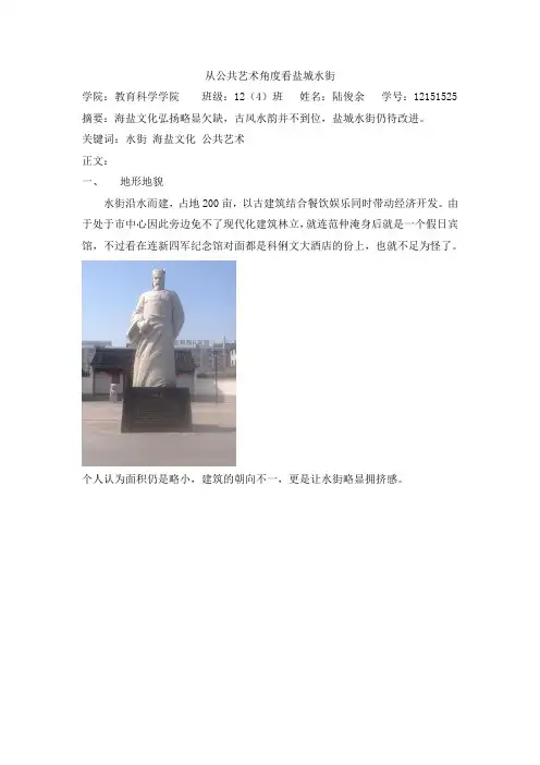 从公共艺术角度看盐城水街