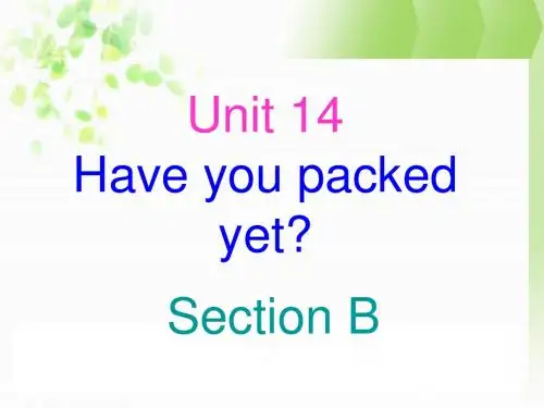 人教版九年级英语unit14 B