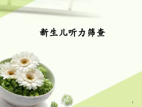 新生儿听力筛查PPT幻灯片课件