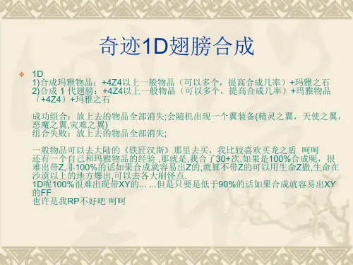 奇迹私服翅膀合成详细图文教程