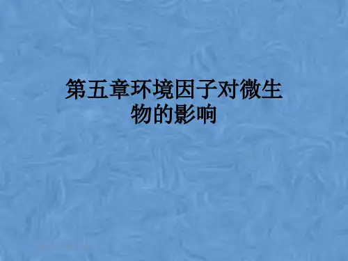 第五章环境因子对微生物的影响