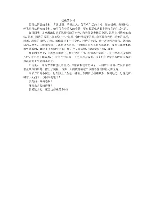 乡村的傍晚 3