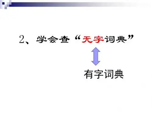 2学会查无字词典