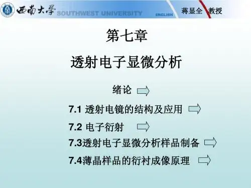 透射电子显微分析