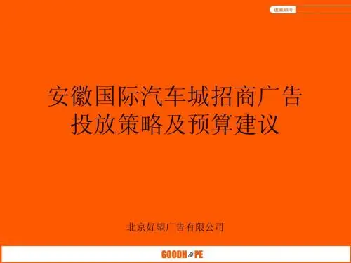 安徽汽车城广告策略简报